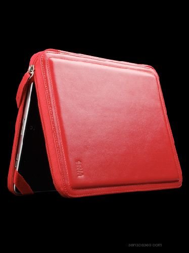 Sena ZipBook Leather Case for iPad (Red)