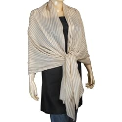 Aqua Cashmere Pashmina Scarf Shawl Handcrafted in India 80 x 28 inches