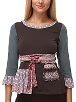 IAN MOSH Camiseta Manga Larga Wilde (Marrón Oscuro / Verde)