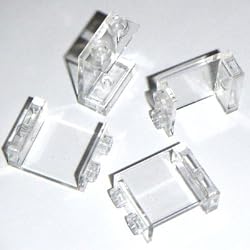Lego Building Accessories 1x2x2 Clear Transparent Window Wall Element - Bulk Pack 50 Pcs