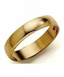 Image of 9ct Yellow Gold 4mm D Shape Wedding Ring