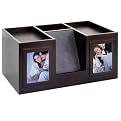 - 3 Slot Photo Charging Valet - Brown