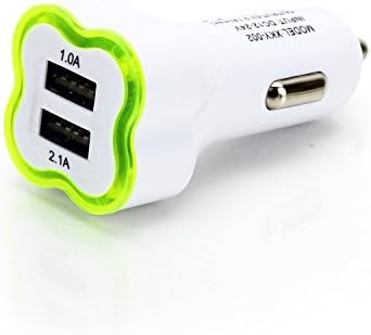 [Mark8] Dual Flower LED USB Car Charger - Yellow
