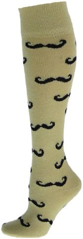 Mustache Knee Socks (Multiple Colors)