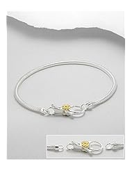 Flower Bracelet In 92.5 Sterling Silver