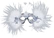 White Snowflake Mardi Gras Mask