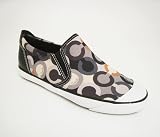 Coach Beale Grey Black Logo Slip On Sneakers