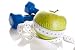 Wallmonkeys Peel and Stick Wall Decals - Dumbbells, Green Apple and Measure Tape Isolated on White - Removable Graphic