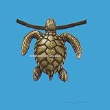 Antique Brass Turtle Pendant