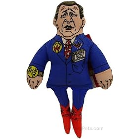 Fat Cat, Inc. Doggy Hoots Political Animals George W. (5.5''x9.5'' dog toy - George W.)