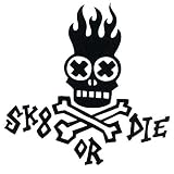 SK8 or Die Sticker ~Bart Simpson Skateboarding Sticker