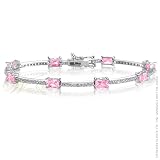 STUDIO 925: *BRADFORD PINK SAPPHIRE CZ BRACELET*