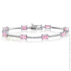 STUDIO 925: *BRADFORD PINK SAPPHIRE CZ BRACELET* by Willow Company