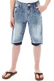 Pure Cotton Ripped Denim Shorts