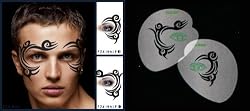 Tribal Eye Stencil Airbrush Makeup Face Template
