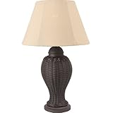 Royce Lighting RLT5025/1-121 Rattan Collection Indoor/Outdoor Table Lamp, Dark Weathered Rattan Finish, Beige Fabric Shade Royce Lighting RLT5025/1-121 Rattan Collection Indoor/Outdoor Table Lamp, Dark Weathered Rattan Finish, Beige Fabric Shade