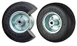 Marathon Industries 01014 9x3.50-4"-Inch Flat Free Tire with Smooth Tread- 4" Centered Hub - 3/4" Ball Bearings