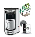 Cuisinart W1CM5S Commercial 1 Cup Coffee Pod Brewer (Stainless Steel) with 50 World Blend Pods