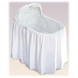 Jumbo Bassinet: One-Tier Eyelet Bassinet Bedding... by Badger Basket
