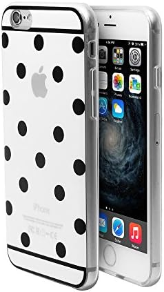 iPhone 6s Case, iPhone 6 Case, Comele Rhythm Series White+Black Polka Dots Case Protective Case Bumper Case [Shock Absorbent] [Ultra Thin] [Light Weight] [Scratch Resistant] [Perfect Fit] Soft TPU Back Cover for 4.7 inch iPhone 6 (White)