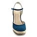 C LABEL ROLLIN-1 Women's Ankle Strap Sling Back Espadrille Wedge Sandal