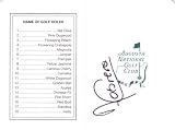 Angel Cabrera autographed Augusta National Masters scorecard