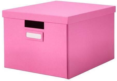 TJENA Box with lid, Pink 10 ¾ "W x 13 ¾ "D x 7 ¾ "H