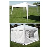 10 x 10 WHITE Palm Springs COMPACT EZ Pop Up Canopy 64 w/Walls