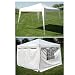 New 10' X 10' EZ Pop Set Up Canopy Tent Gazebo Includes 4 Sidewalls White