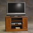 Sauder Camden County Corner TV Stand Planked Cherry