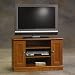 Sauder Camden County Corner TV Stand Planked Cherry