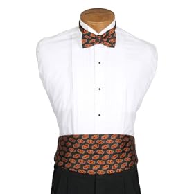 Oklahoma State Cummerbund and Bowtie - Oklahoma State University Black Cummerbund Set with OSU Logo