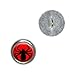Spider Black on Red Metal Craft Sewing Novelty Buttons - Set of 4