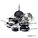 GreenPan CC002676 Prime Midnight Ceramic Nonstick 11-Piece Set, 11pc, Black