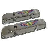1958-88 Mopar Big Block 383-426-440 Steel Wedge Valve Covers - 3 Color V8 Logo by CFR Performance