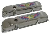 1958-88 Mopar Big Block 383-426-440 Steel Wedge Valve Covers - 3 Color V8 Logo