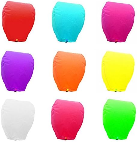 Chinese lanterns 10 pack color