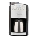 CoffeeTeam TS 10 Cup Digital Coffeemaker with Conical Burr Grinder and Thermal Ca