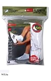 Hanes Classics Mens 6 pack cushion ankle, White, 12-14