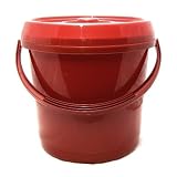 14 Litre Nappy Bucket with Lid - Red
