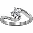 14K White Gold Diamond Ring - 0.16 Ct.