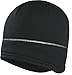 TrailHeads Women’s Winter Ponytail Beanie | Performance Running Hat | Reflective Power Beanie - Black/Silver