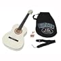 ts-ideen 4415 4/4 Akustik Gitarre Klassik Konzertgitarre in Creme wei� mit gepolsterter Gitarrentasche und Zubeh�r: Saiten, Plektren, Stimmpfeife und Gurt