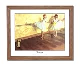 Degas Girl Tutu Ballet Dance Practice Ballerina Home Decor Wall Picture Oak Framed Art Print