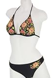 Black Sequin Molded Cup Top & Low Rise Bottom Bikini Set