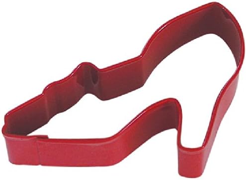 Slipper Shoe Red Poly Resin Coated Tin Cookie Cutter 4"