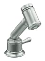 KOHLER K-7344-4-BS HiRise Stainless Independent Sidespray with Valve, Brushed Stainless