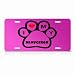 Beauceron Dog Dogs Pink Novelty Animal Metal License Plate Wall Sign Tag
