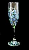 Texas Bluebonnets Design - Hand Painted - Flute - 6 oz.
