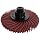 JoolTool Scotch-Brite Maroon Radial Bristle Brush Assembled with Plastic Tapered Mandrel Hub, Grit 220